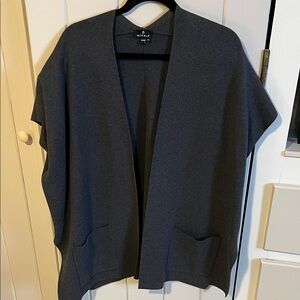 Marble Charcoal Open Front Cardigan